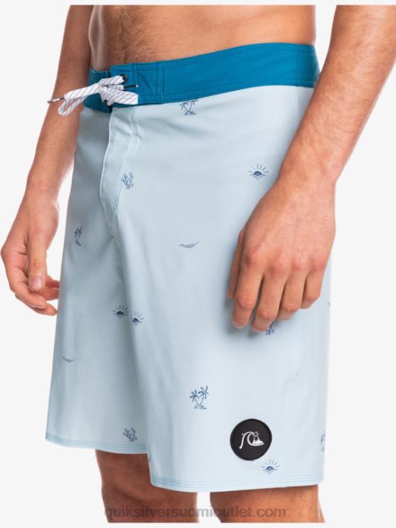 Quiksilver D6JJ1812 miehet sininen harmaa surfsilk jakoi 19 boardshortsia