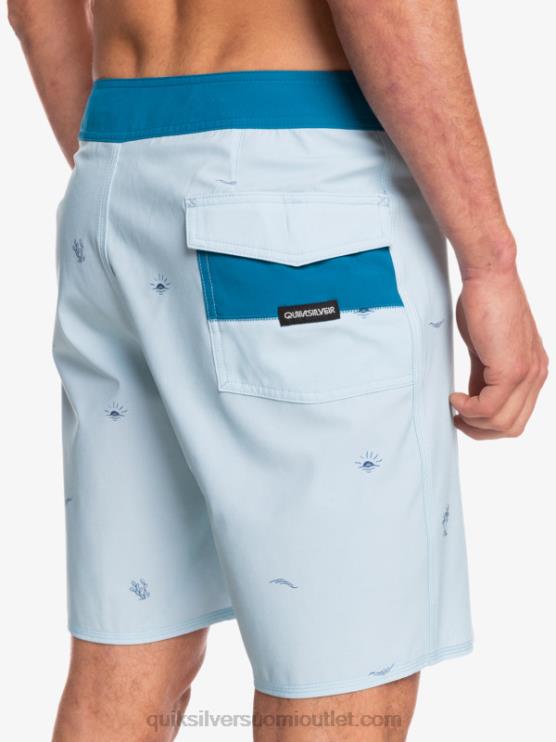 Quiksilver D6JJ1812 miehet sininen harmaa surfsilk jakoi 19 boardshortsia