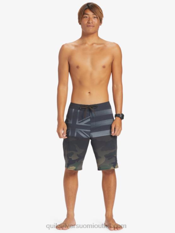 Quiksilver D6JJ181 miehet musta surfsilk hawaii pride 20 boardshortsit