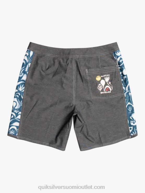 Quiksilver D6JJ1823 miehet javier mendizabal - musta hamppustretch alkuperäinen arch blank canvas 18 boardshortsit