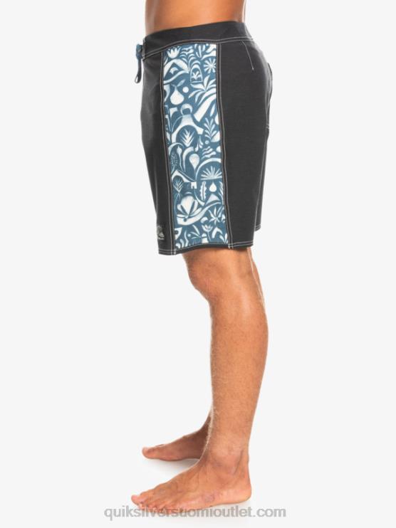 Quiksilver D6JJ1823 miehet javier mendizabal - musta hamppustretch alkuperäinen arch blank canvas 18 boardshortsit