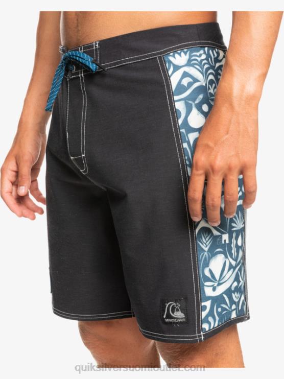 Quiksilver D6JJ1823 miehet javier mendizabal - musta hamppustretch alkuperäinen arch blank canvas 18 boardshortsit