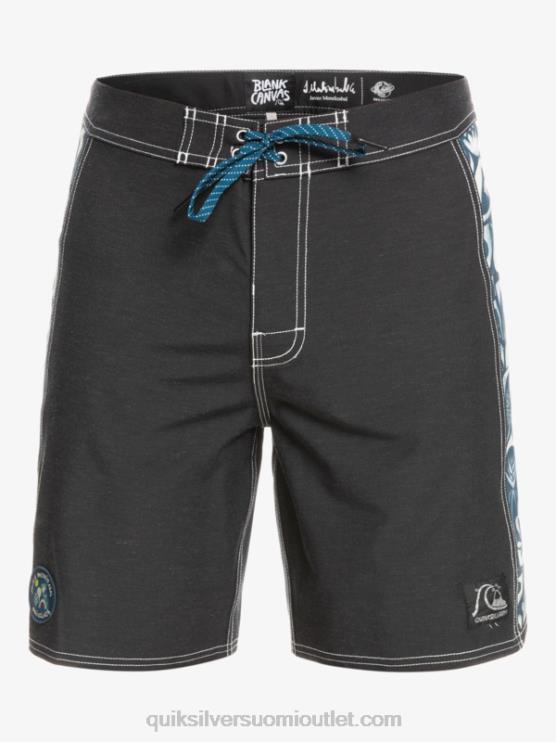 Quiksilver D6JJ1823 miehet javier mendizabal - musta hamppustretch alkuperäinen arch blank canvas 18 boardshortsit