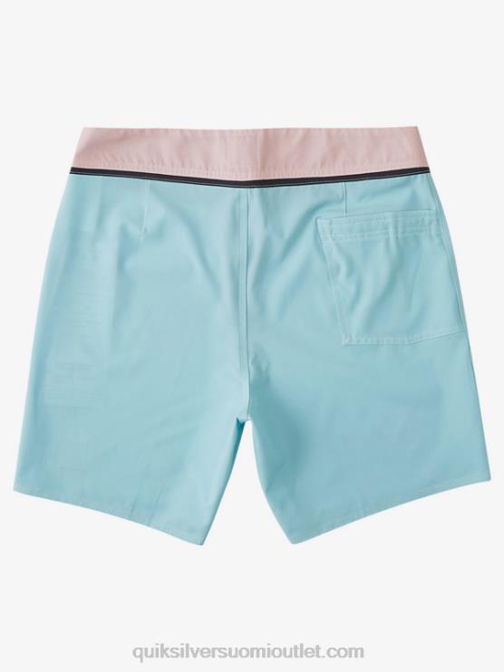 Quiksilver D6JJ1828 miehet sininen sävy kiinteät snap 17 kierrätetyt boardshortsit
