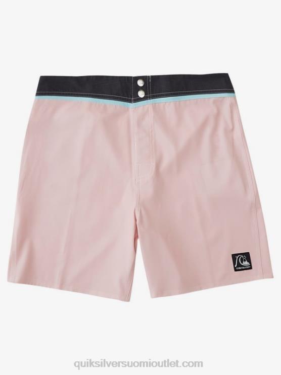 Quiksilver D6JJ1829 miehet pehmeä pinkki kiinteät snap 17 kierrätetyt boardshortsit