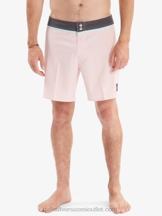 Quiksilver D6JJ1829 miehet pehmeä pinkki kiinteät snap 17 kierrätetyt boardshortsit