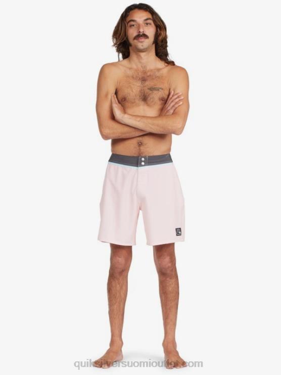 Quiksilver D6JJ1829 miehet pehmeä pinkki kiinteät snap 17 kierrätetyt boardshortsit