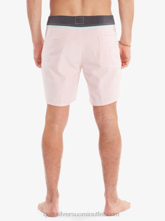 Quiksilver D6JJ1829 miehet pehmeä pinkki kiinteät snap 17 kierrätetyt boardshortsit