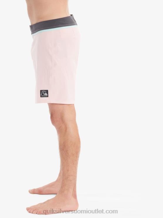 Quiksilver D6JJ1829 miehet pehmeä pinkki kiinteät snap 17 kierrätetyt boardshortsit