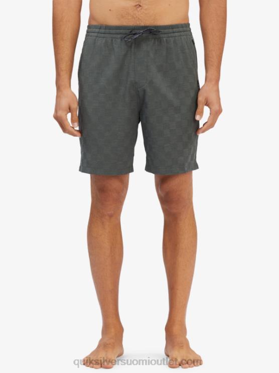 Quiksilver D6JJ1853 miehet urbaani tyylikäs joustava ruudullinen 18 sammakkoshortsit