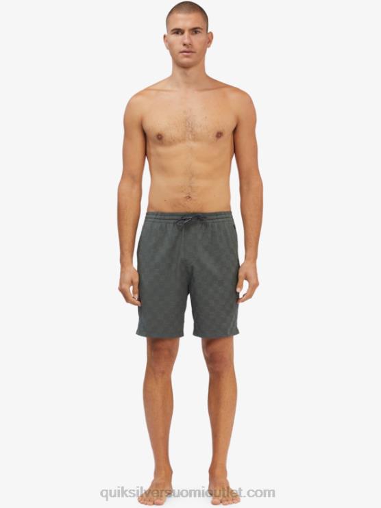 Quiksilver D6JJ1853 miehet urbaani tyylikäs joustava ruudullinen 18 sammakkoshortsit