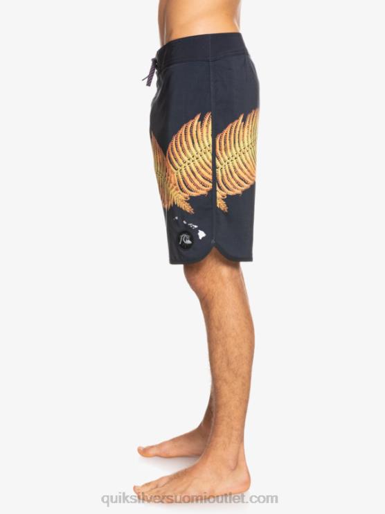 Quiksilver D6JJ1881 miehet musta surfsilk hawaii scallop 19 boardshortsit