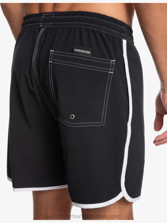 Quiksilver D6JJ200 miehet musta alkuperäinen kampasimpukka 17 volleya
