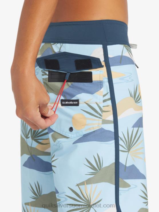 Quiksilver D6JJ218 miehet taivaansininen surfsilk kampasimpukka 19 boardshortsit