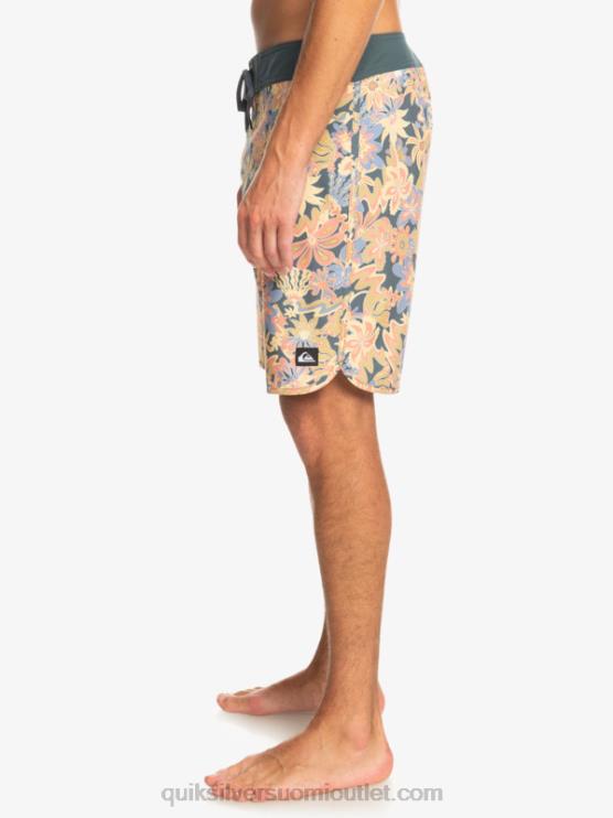 Quiksilver D6JJ219 miehet tumma liuskekivi surfsilk kampasimpukka 19 boardshortsit