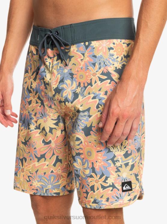 Quiksilver D6JJ219 miehet tumma liuskekivi surfsilk kampasimpukka 19 boardshortsit