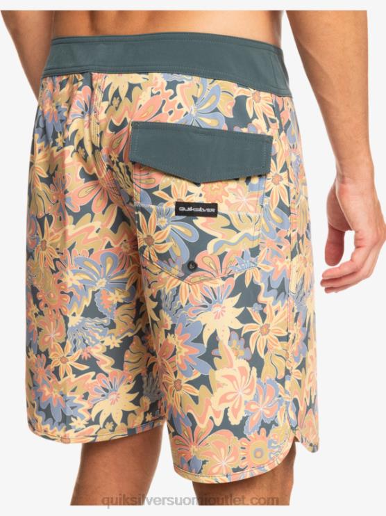 Quiksilver D6JJ219 miehet tumma liuskekivi surfsilk kampasimpukka 19 boardshortsit