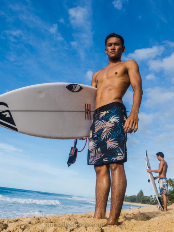 Quiksilver D6JJ31 miehet musta highlite kampasimpukka 19 boardshortsit