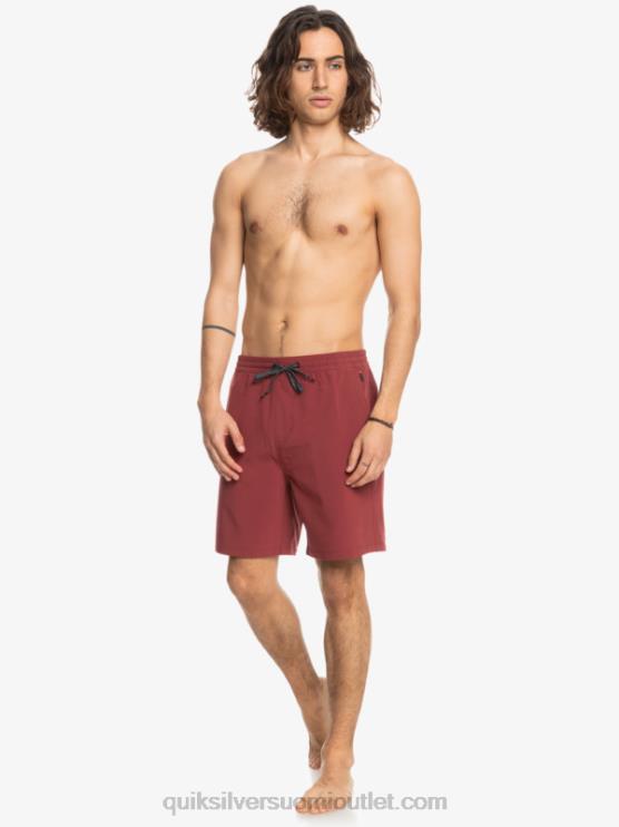 Quiksilver D6JJ350 miehet rubiiniviini ocean elastiset 18 sammakkoeläinshortsit