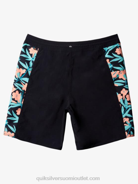 Quiksilver D6JJ415 miehet musta waterman cliffside kiinteät 19 boardshortsit
