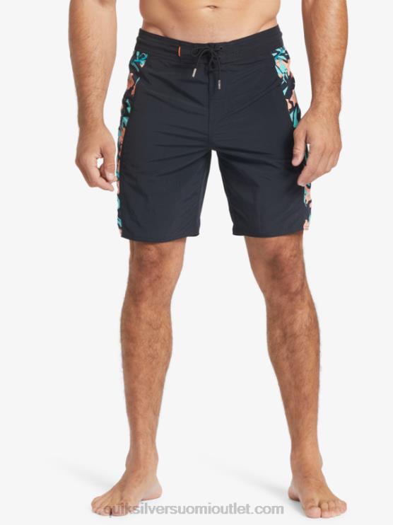 Quiksilver D6JJ415 miehet musta waterman cliffside kiinteät 19 boardshortsit