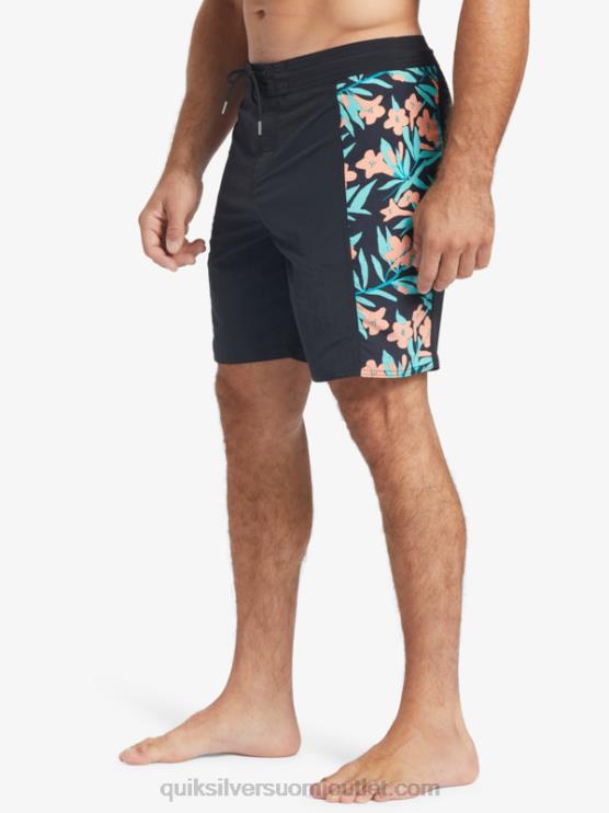 Quiksilver D6JJ415 miehet musta waterman cliffside kiinteät 19 boardshortsit