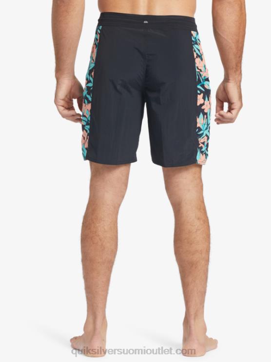 Quiksilver D6JJ415 miehet musta waterman cliffside kiinteät 19 boardshortsit