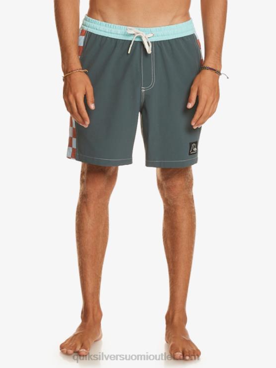 Quiksilver D6JJ532 miehet tumma liuskekivi alkuperäinen kaari 17 volleyt