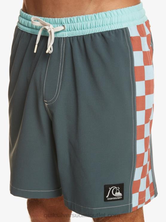 Quiksilver D6JJ532 miehet tumma liuskekivi alkuperäinen kaari 17 volleyt