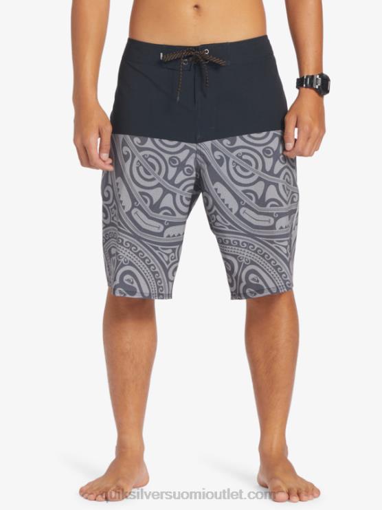 Quiksilver D6JJ560 miehet musta surfsilk musteella 21 boardshortsit