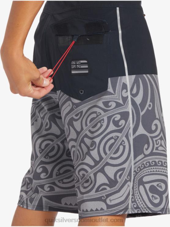 Quiksilver D6JJ560 miehet musta surfsilk musteella 21 boardshortsit