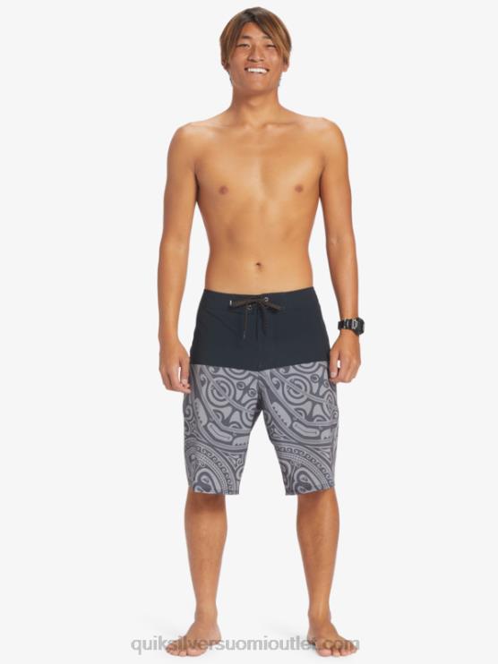Quiksilver D6JJ560 miehet musta surfsilk musteella 21 boardshortsit