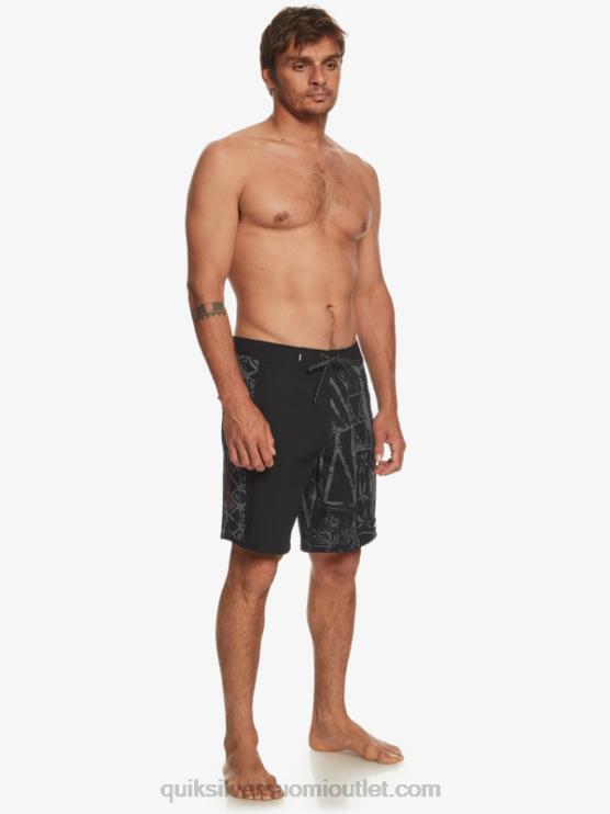 Quiksilver D6JJ637 miehet musta surfsilk arch hawaii 19 boardshortsit