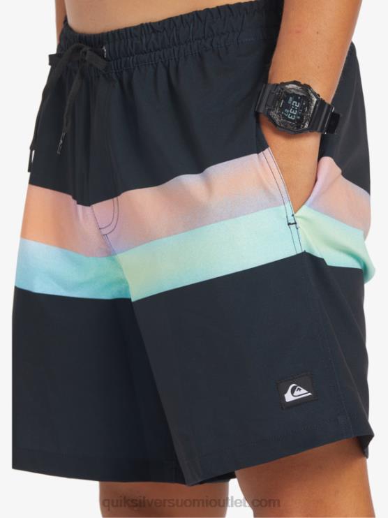 Quiksilver D6JJ654 miehet musta surfsilk air-brush 17 volleya