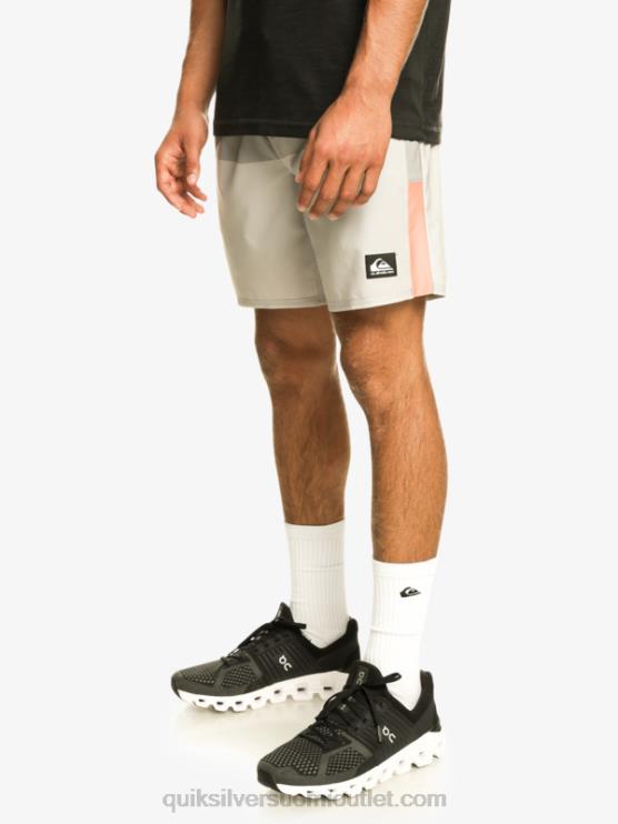 Quiksilver D6JJ828 miehet harmaa violetti omni stretch 17 treenishortsit