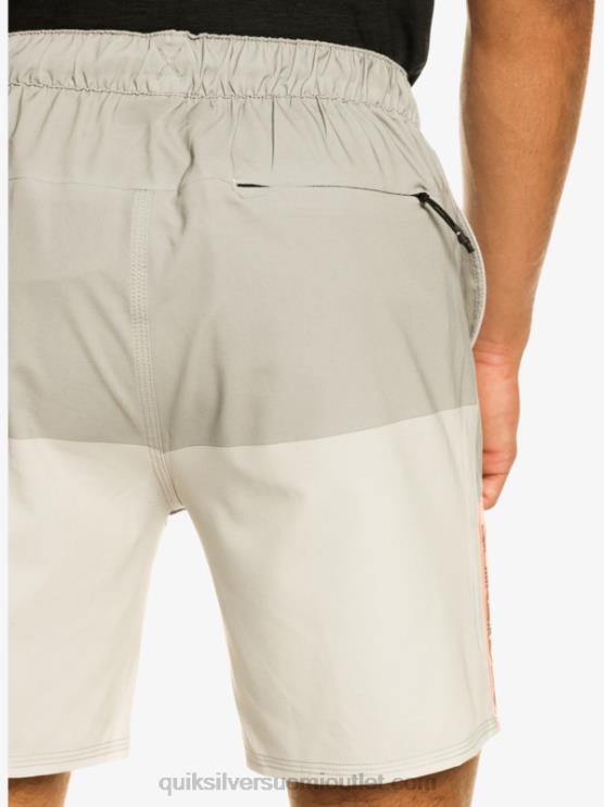 Quiksilver D6JJ828 miehet harmaa violetti omni stretch 17 treenishortsit
