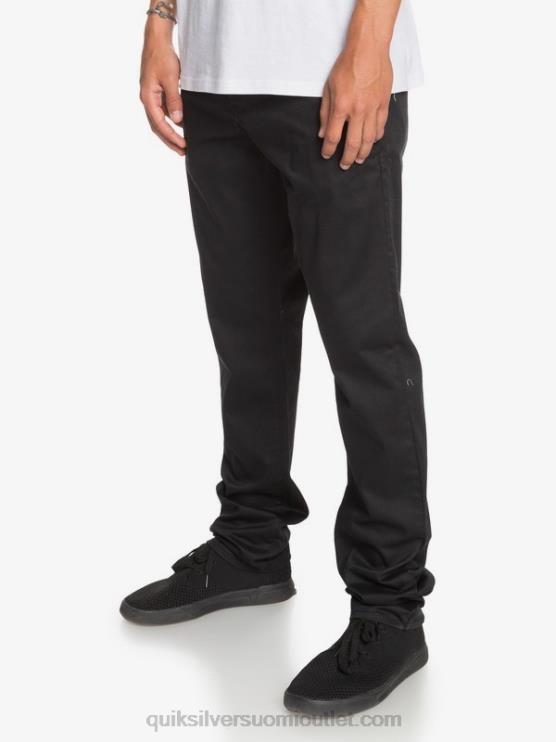 Quiksilver D6JJ1160 miehet musta päivittäiset union chino taskuhousut