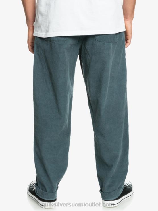 Quiksilver D6JJ921 miehet tumma liuskekivi cord beach cruiser vakosamettihousut