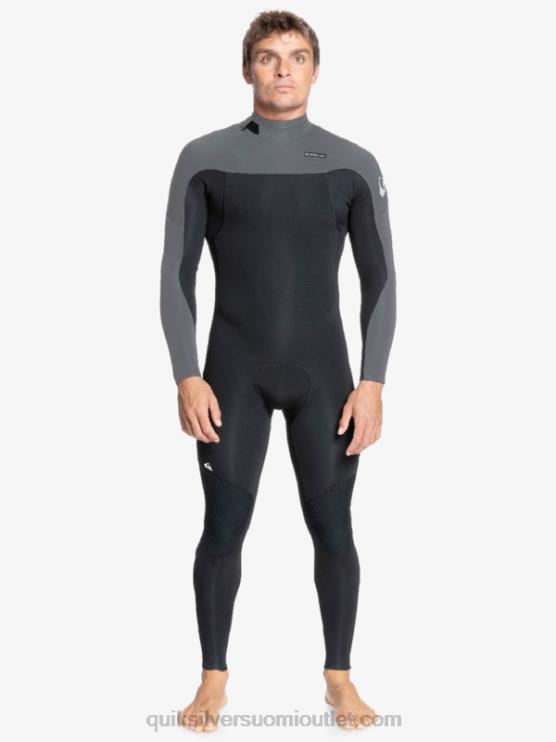 Quiksilver D6JJ1173 miehet musta/ase metalli 4/3 jokapäiväistä selkävetoketjullista märkäpukua