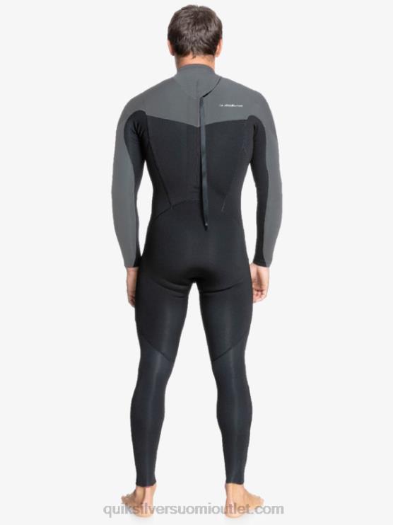 Quiksilver D6JJ1173 miehet musta/ase metalli 4/3 jokapäiväistä selkävetoketjullista märkäpukua