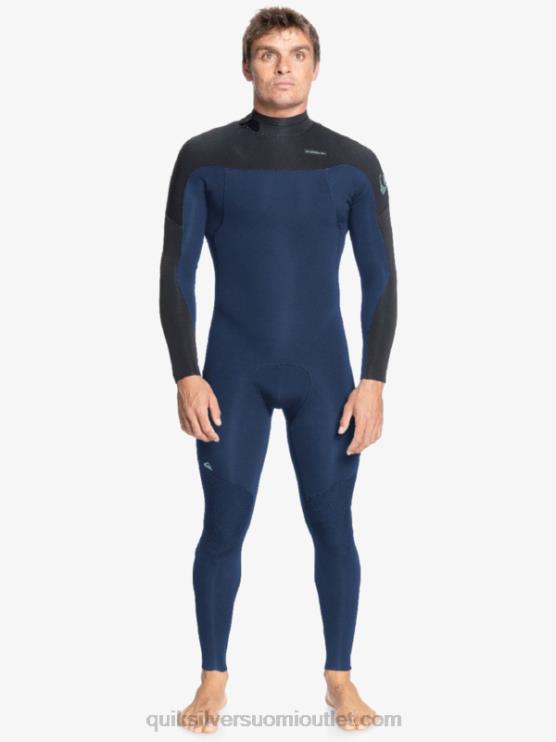 Quiksilver D6JJ1175 miehet tumma laivastonsininen/musta 4/3 jokapäiväistä selkävetoketjullista märkäpukua