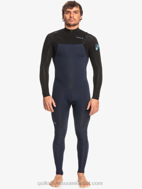 Quiksilver D6JJ1278 miehet tumma laivastonsininen/musta 3/2 päivittäistä istuntoa rinnassa vetoketjullinen märkäpuku