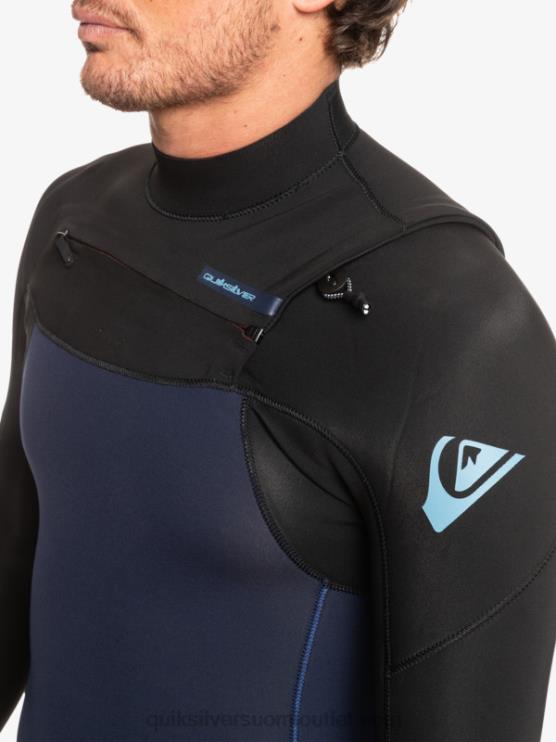 Quiksilver D6JJ1278 miehet tumma laivastonsininen/musta 3/2 päivittäistä istuntoa rinnassa vetoketjullinen märkäpuku