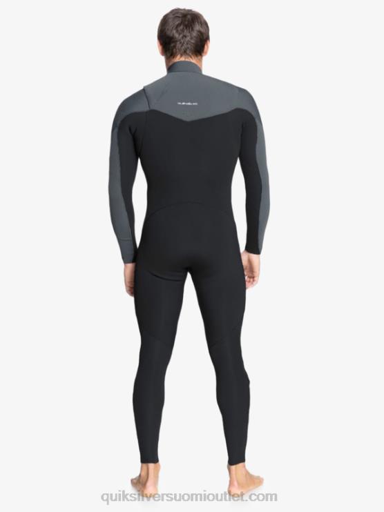 Quiksilver D6JJ1279 miehet musta/ase metalli 3/2 päivittäistä istuntoa rinnassa vetoketjullinen märkäpuku