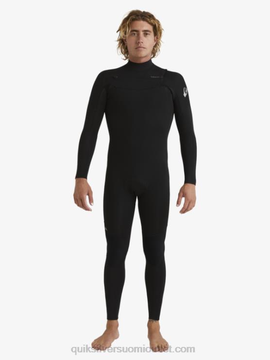 Quiksilver D6JJ1280 miehet musta 3/2 päivittäistä istuntoa rinnassa vetoketjullinen märkäpuku