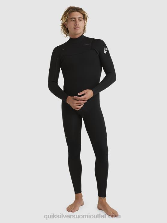 Quiksilver D6JJ1280 miehet musta 3/2 päivittäistä istuntoa rinnassa vetoketjullinen märkäpuku