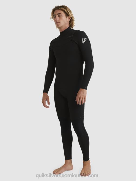 Quiksilver D6JJ1280 miehet musta 3/2 päivittäistä istuntoa rinnassa vetoketjullinen märkäpuku