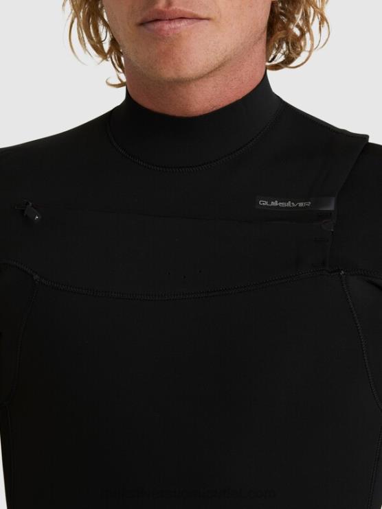 Quiksilver D6JJ1280 miehet musta 3/2 päivittäistä istuntoa rinnassa vetoketjullinen märkäpuku