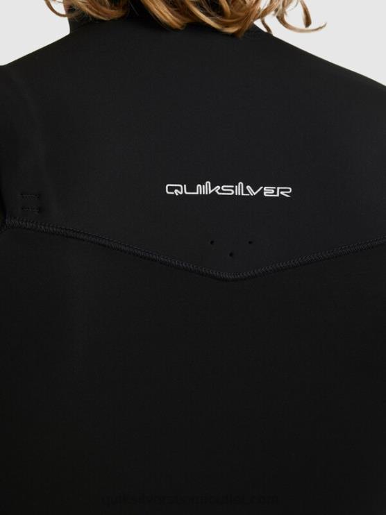 Quiksilver D6JJ1280 miehet musta 3/2 päivittäistä istuntoa rinnassa vetoketjullinen märkäpuku