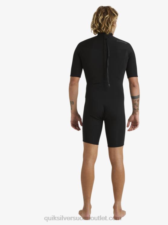 Quiksilver D6JJ1432 miehet musta 2/2 mm:n arkikäyttöinen lyhythihainen vetoketjullinen jousipuku